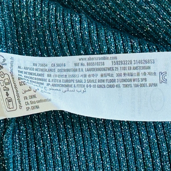 Abercrombie & Fitch Elegant Teal Long Sleeve Dress - Picture 7 of 12